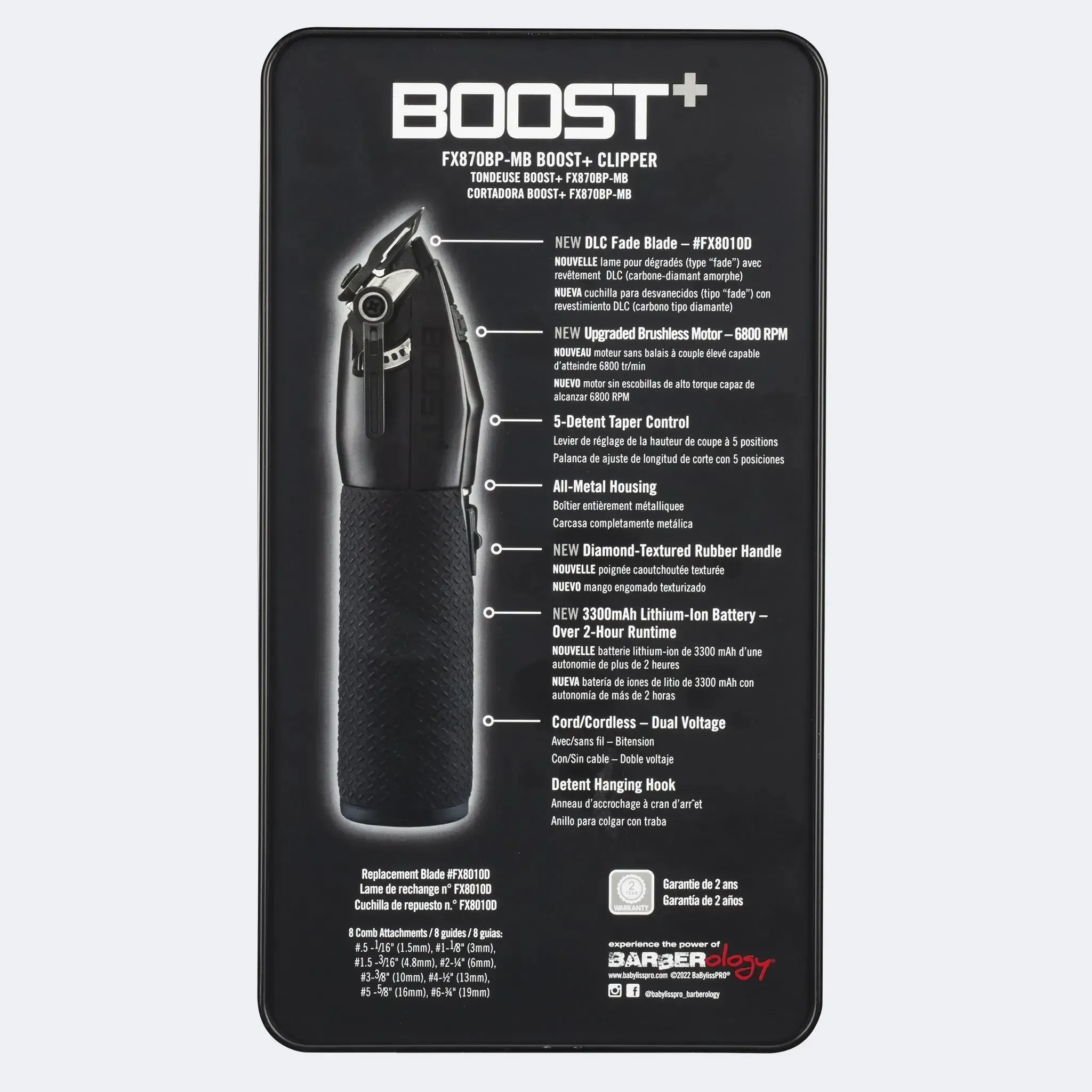 Matte BlackFX Boost+ Clipper - FX870BP-MB - Image 5