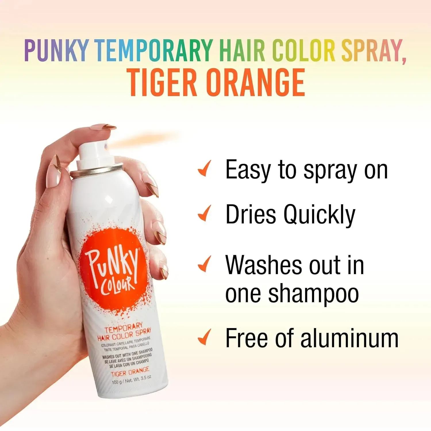 Temporary Colour Spray Tiger Orange - Image 3