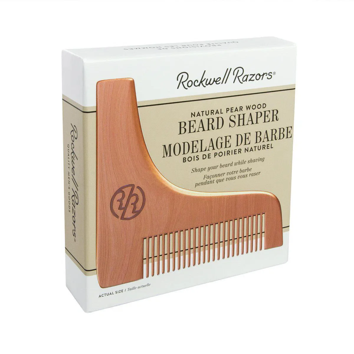 Natural Pear Wood Beard Shaper - Image 3