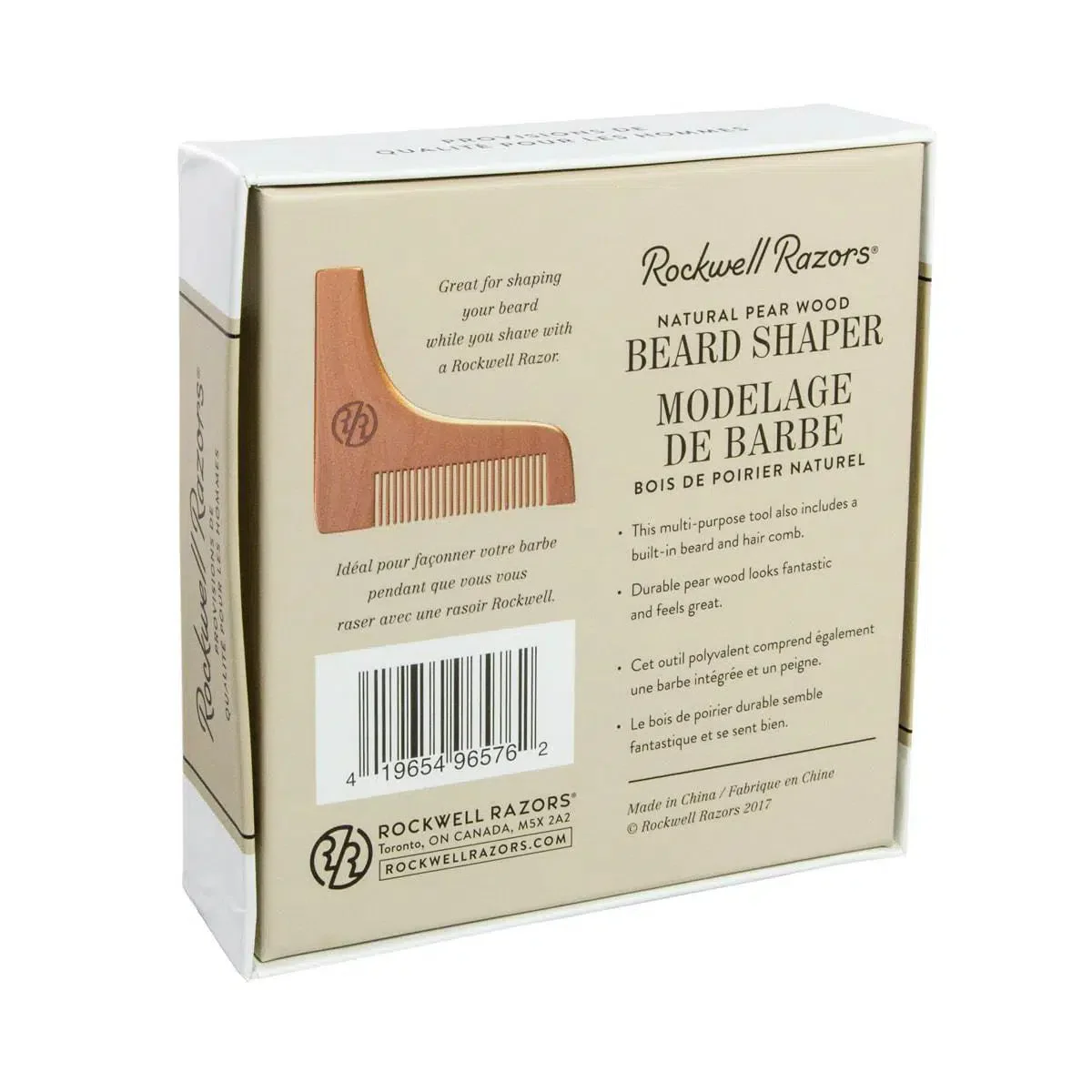 Natural Pear Wood Beard Shaper - Image 4